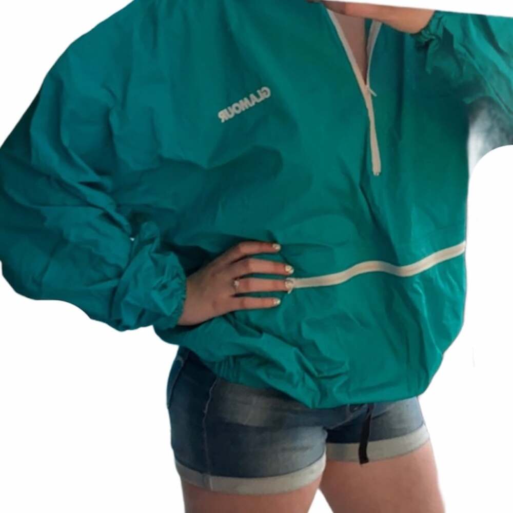 Vintage Pullover Aqua Glamour Raincoat 100% PVC J11